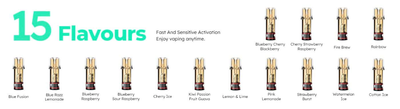 SKE Crystal Plus Prefilled Pod Vape Kit - 15 flavours to choose from