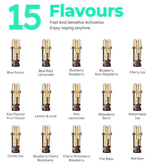 SKE Crystal Plus Prefilled Pod Vape Kit - 15 flavours to choose from
