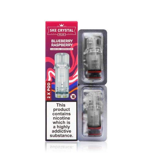 SKE Crystal Plus Prefilled Vape Pods Blueberry Raspberry
